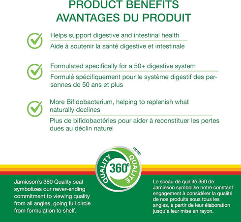 Jamieson Adult 50+ Probiotic Complex, 15 Billion, 30 Vegi Caps