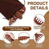 Yiyiring 6 Set Pcs Natural Wooden Scalp Massager Comb Tool with Flocked Storage Bag Scalp Massage Tool for Stress