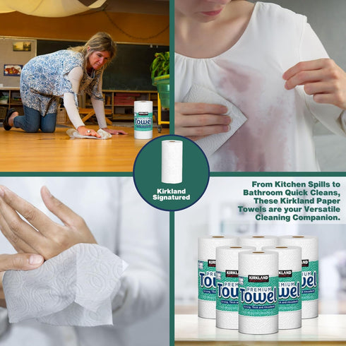 Worldwide Nutrition 6 160 2-Ply Bundle, Compatible with Kirkland Premium Paper Towels, Strong, Thick, and Absorbent