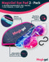 Magic Gel Eye Mask Cold Pack - 2 Pack Cooling Eye Mask for Sleeping, Reusable with Adjustable Strap