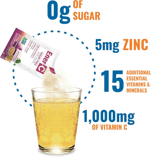 Packets, B12 60 Count Ener-C Sugar Free Multivitamin Drink Mix - Vitamin Powder for Water, Electrolytes Powder No