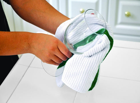 Ribbed Bar Mop Microfiber Towels, 12 Pack for Cleaning and Drying, 14 by 18 Inches