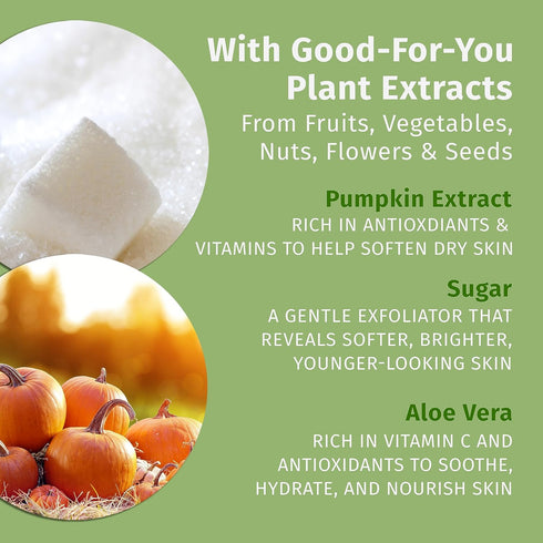 Hempz Pumpkin Spice & Vanilla Chai Exfoliating Body Scrub, 4 Oz, Yummy Fall Scented Sugar Scrub