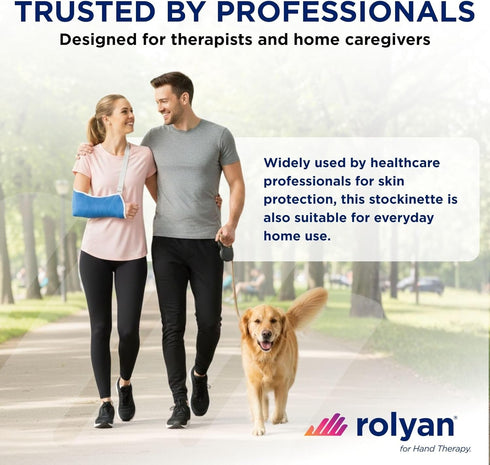 Rolyan 3" 25 Cotton Stockinette Tubing x Yards, Tubular Sleeve for Arm or Wrist, Soft Breathable Cast Padding, Hand