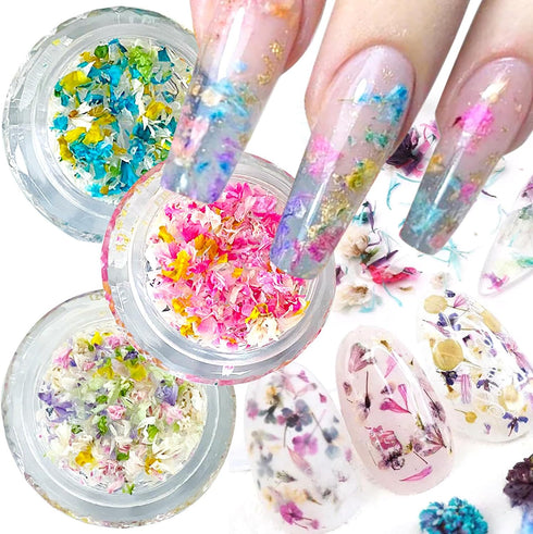 3 Boxes Mini Dry Flowers, Tiny Dried Flowers for Nails Crafts and DIY Resin Mold Jewelry Making