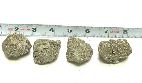 Zentron Collection Natural Rough Pyrite, 1/2 Pound, 2"