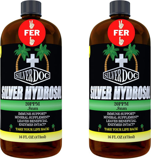 32 oz Total Silver Doc Colloidal Silver Hydrosol Mineral Supplement - Immune Support with Bio-Available Molecules