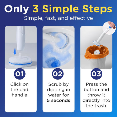 JS PRIME 50 Count 5X Toilet Wand Refills for Clorox Toilet Wand, Cleaning Power, Replacement Heads for Clorox Wand