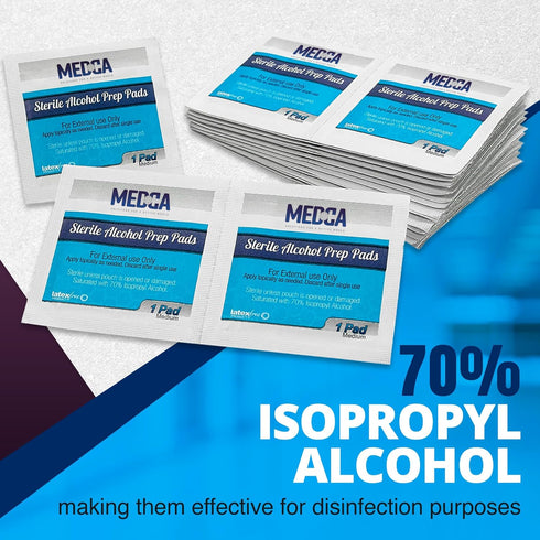 MEDca Alcohol Prep Pads - Sterile Medium 2-Ply Pack of 200