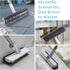 Floor Scrub Brush with Long Handle, 3 in 1 Heavy-Duty Stiff Bristle Scrubber Brush for Cleaning Shower, Bathroom,