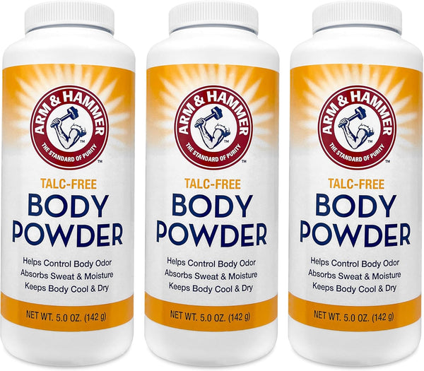 Talc-Free Body Powder for Odor, Sweat & Moisture, 3 Pack