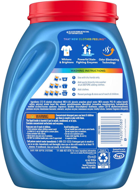 Persil Ultra Pacs Advanced Clean Oxi+Odor Power Laundry Detergent, 80 Count