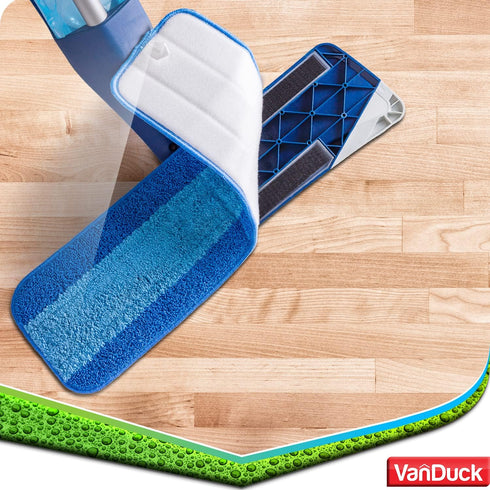 VanDuck Microfiber Mop Pads for Hardwood Floor Compatible with Bona Mop (3 Pack) - 18 Inch