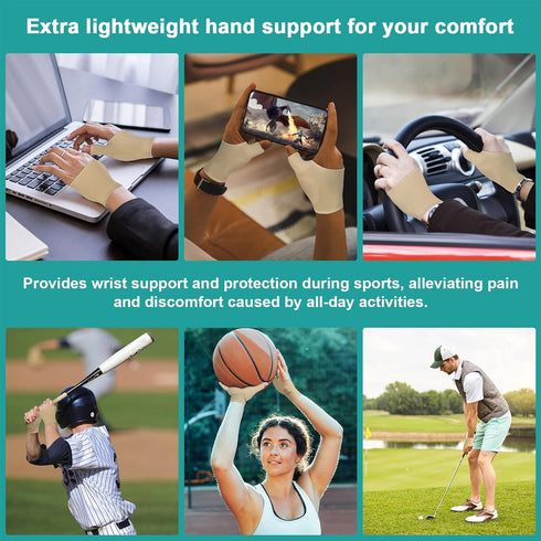 Thumb Wrist Brace Compression Sleeve for Arthritis Pain Relief, Soft Elastic Fabric for Both Hands