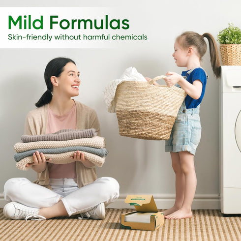 Travel Laundry Detergent Sheets - 300 Loads | Fisroa Plastic-Free Washer Sheets, Fresh Linen Scent