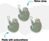Set 3 Kikkerland Reusable Sloth Scrub Sponge Cleaning Supplies for Kitchen, Home Essentials Fun Gifts for Kids & Adults