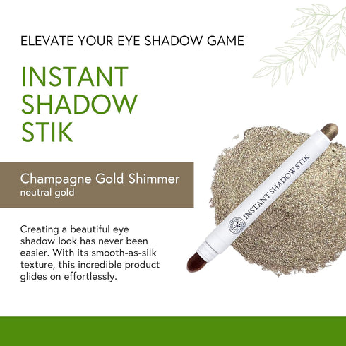 Honeybee Gardens Instant Shadow Stik, Champagne Gold (Shimmer)