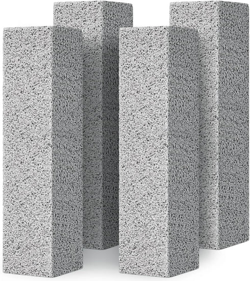 4TH Pumice Stone for Toilet Bowl Cleaning, Remove Limescale Stains and Hard Water Rings, 4 Pack