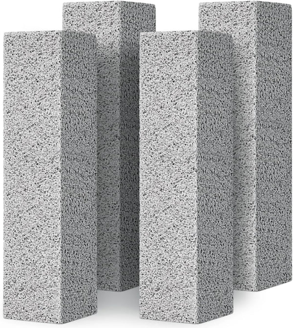 4TH Pumice Stone for Toilet Bowl Cleaning, Remove Limescale Stains and Hard Water Rings, 4 Pack