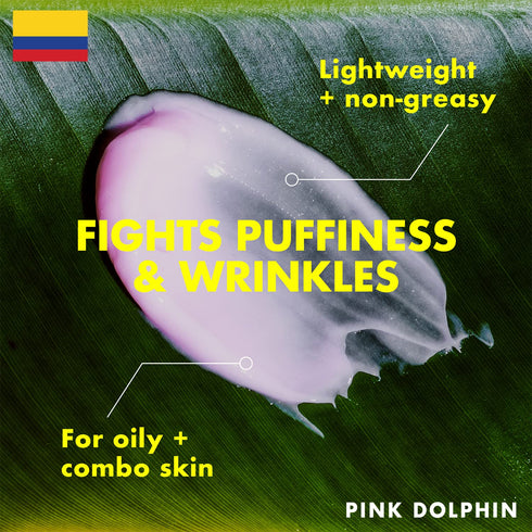 Pink Dolphin Caffeine Eye Cream - Reduces Dark Circles and Puffiness, Age Defying with Retinol and Vitamin E