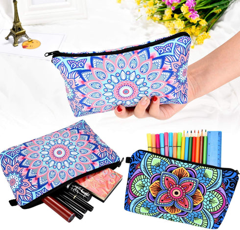 6 Pieces Waterproof Makeup Bag Set, Zippered Travel Packing Bags, Small Cosmetic Accessory Organizer (Multicolor)