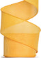 Yellow Burlap Wired Ribbon, 2 1/2 inch, 10 Yard, Jute for Decoration Bows Craft Gift Wrapping
