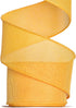 Yellow Burlap Wired Ribbon, 2 1/2 inch, 10 Yard, Jute for Decoration Bows Craft Gift Wrapping