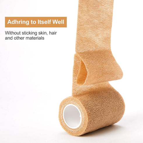 SUPERBE (3 Inches 5 (3 inch, Count, 12) Self Adhesive Bandage Tape X Yards), Elastic Cohesive Bandage Medical Wrap