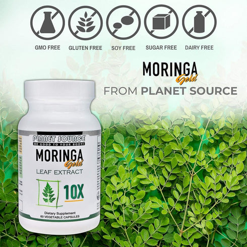 Moringa Leaf Gold Extract 10X, 60 Count Veggie Capsules, Vitamins & Minerals