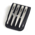 Tweezers Set 4-Piece Professional Stainless Steel - Gift with Travel Case by Aumelo, Best Precision Eyebrow Tweezer