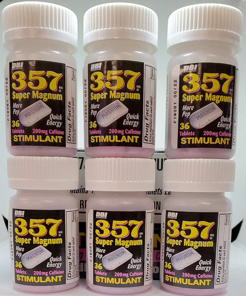 357 Magnum Caffeine, 36ct Bottles (pack of 3)