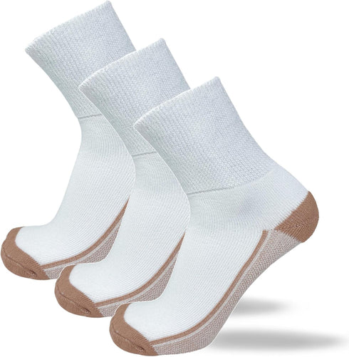 Pure Athlete Non Binding Diabetic Socks - Copper Neuropathy Socks for Swollen Feet Relief