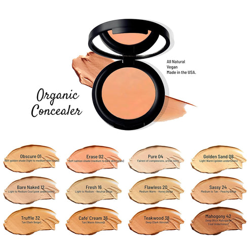 Mom's Secret 100% Natural Concealer - Organic, Vegan, Gluten Free, 0.11 oz (Flawless 20)