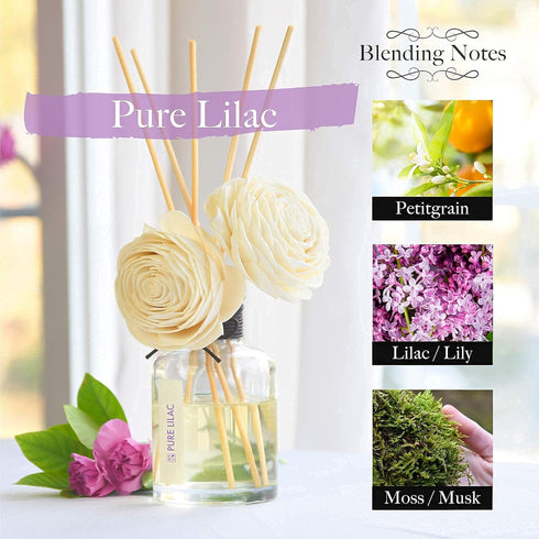 Aronica Bedroom Flower Decor with Vase - Air Fresheners for Home, Floral Decor, Fall Oil Diffuser, Apartment Essentials
