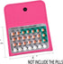 2 Pack Birth Control Pill Packet, 4" x 3" Privacy Protection Contraceptive Medicine Holder, Pink Pouch