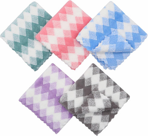10 Pack Microfiber Cleaning Cloth, Lint Free Fast Drying Dish Rags, Super Absorbent Kitchen Dish Cloths for Washing