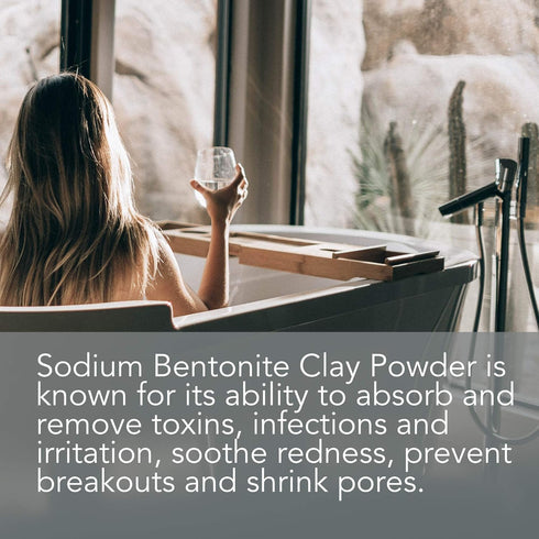 Pure Body Naturals Bentonite Clay Powder for DIY Detox Body & Face Mask, 8.0 oz