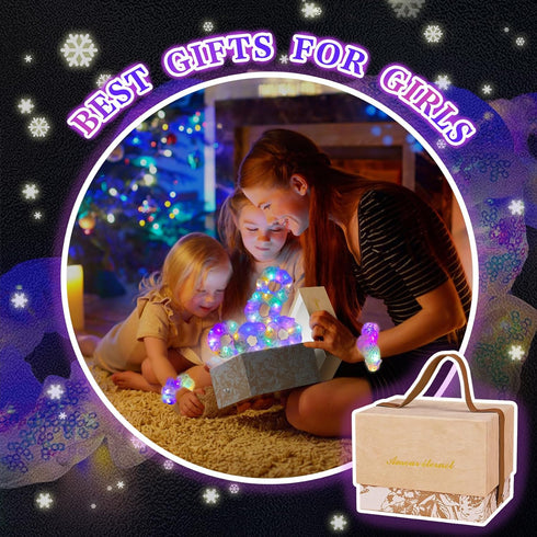 Light Up Scrunchies Gift Set, LED Hair Accessories for Girls & Women, Glow in the Dark Party Favors
