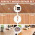 Natural Oak Wood Furniture Repair Kit - 6 Colors Wood Filler with Wood Putty, Polish Wax for Tables, Doors, Floors,