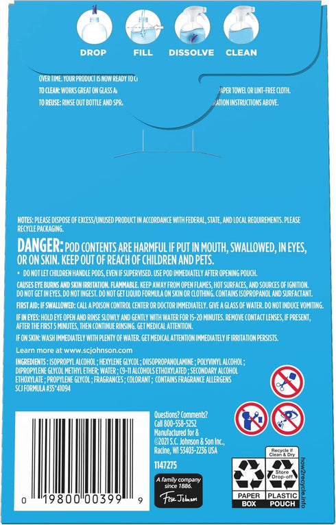 PODS2PK 2X0.28FLOZ WINDEX DISSOLVE REFILL