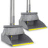 PHYEX 2-Pack Dustpan and Broom Set, Adjustable Handle Dustpan, Broom Combo Set for Home Cleanup (Grey)