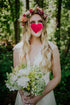 Vivivalue Pink Rose Flower Crown Boho Headband, Floral Halo for Wedding Party Festival Photos