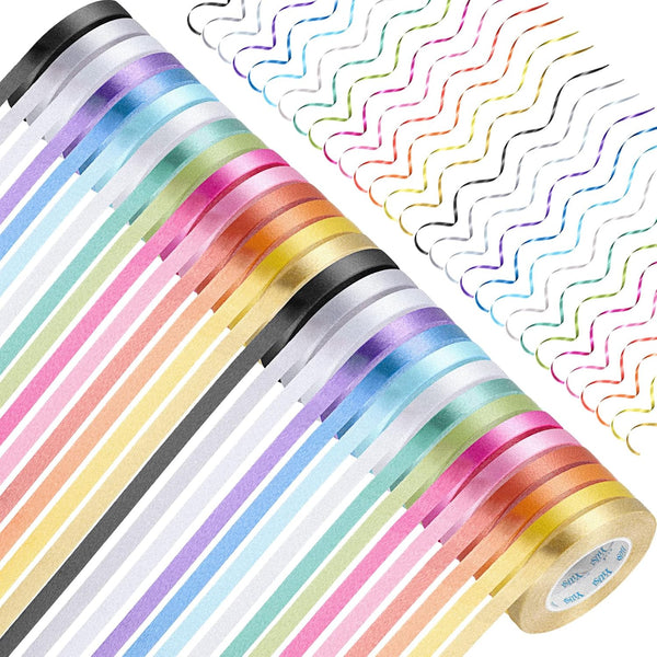 30 Rolls Curling Ribbons, 1/5" Wide x 11 Yards for Wedding and Birthday Party Decorations