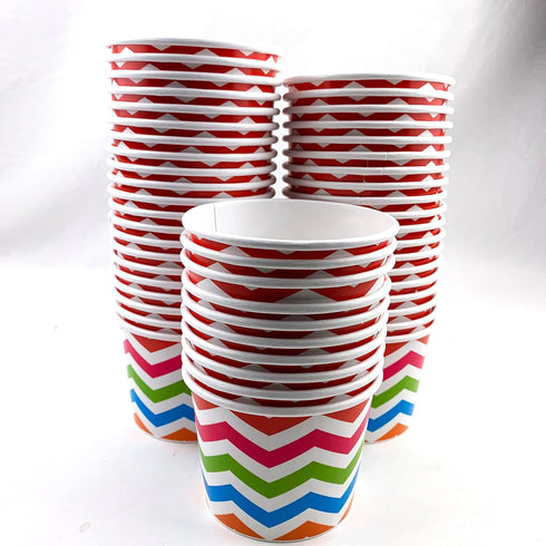 Heyiwell 12OZ Frozen 50PC Paper Ice Cream Cups&Disposable Yogurt Cups Dessert Bowls Snacks Cups for Hot or Cold