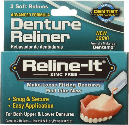 D.O.C. Reline-It Advanced Denture Reliner Kit, Pack of 2