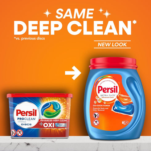 Persil Ultra Pacs, Advanced Clean Oxi+Odor Power Laundry Detergent, 57 Count