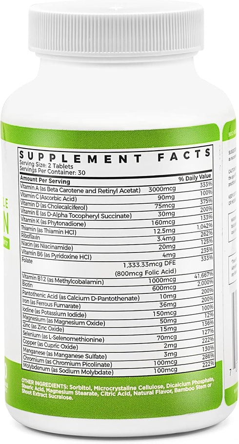 BariSlim Advanced Chewable Bariatric Multivitamin Tablets - Wild Cherry, 60 Count, Post Bariatric Surgery Supplement