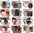 24 Pcs Black Woman Makeup Bag, African American Toiletry Bag, Zipper Cosmetic Pouch, Inspirational Gifts