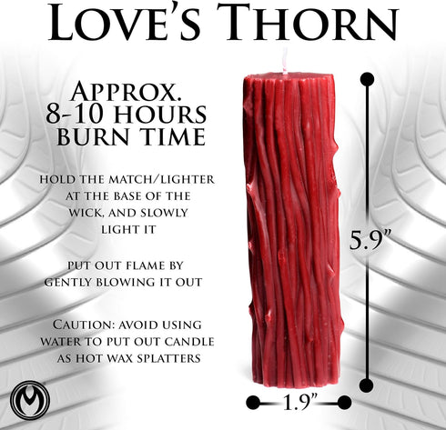Thorn Drip Candle for Relaxation & Wellness, Unscented Paraffin Body Wax, Perfect Spa Gift, 1 Piece, Red