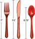 24-Piece Glitz Premium Plastic Cutlery Assortment, Red Glitter by Creative Converting